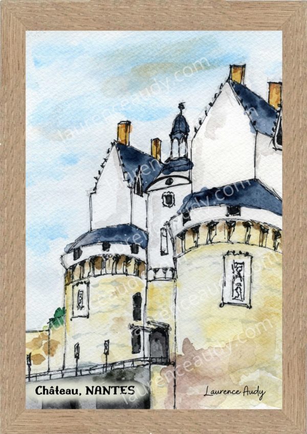 Aquarelle Chateau A Nantes Laurence Audy